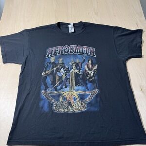 Vintage Aerosmith Just Push‎ Play Tour 2001 Double Side Graphics T-shirt XL